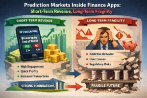 Prediction Markets Inside Finance Apps: Short-Term Revenue, Long-Term Fragility